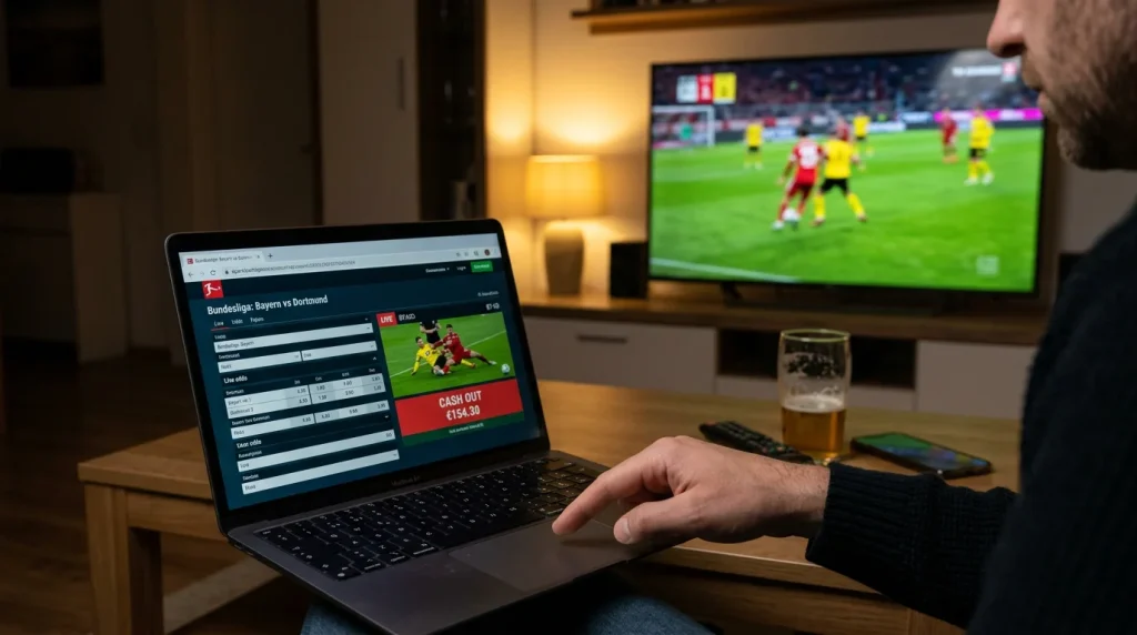 Cash-Out-Entscheidung bei einer laufenden Sportwette mit Quotenberechnung